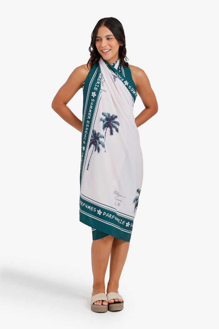 Tropical Print Beach Sarong