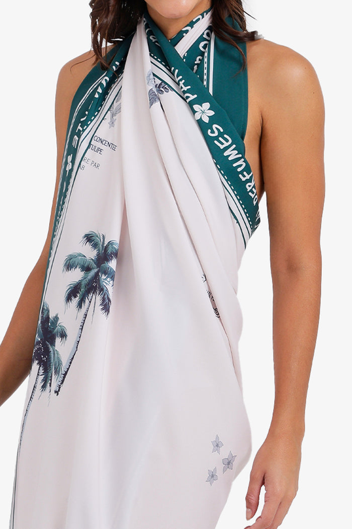Tropical Print Beach Sarong
