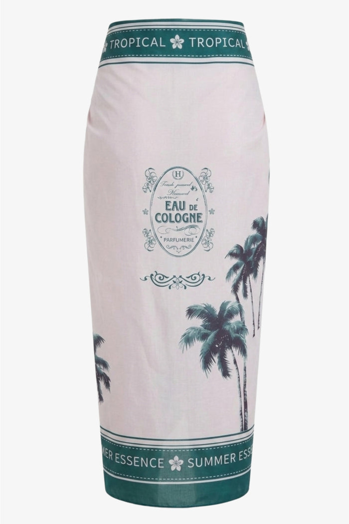 Tropical Print Beach Sarong
