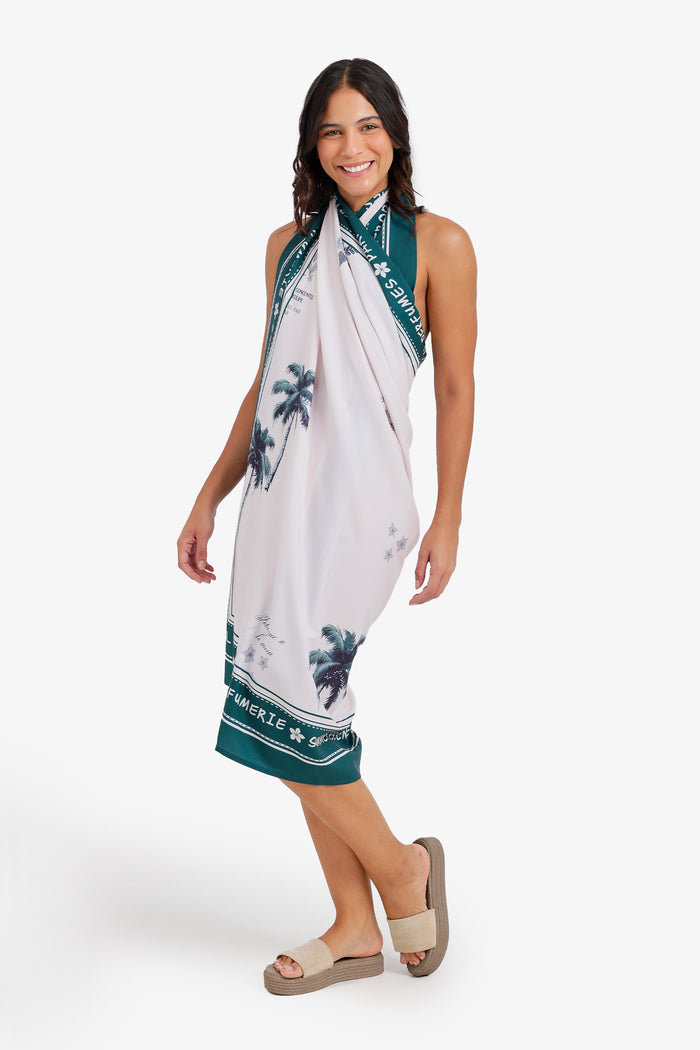 Tropical Print Beach Sarong