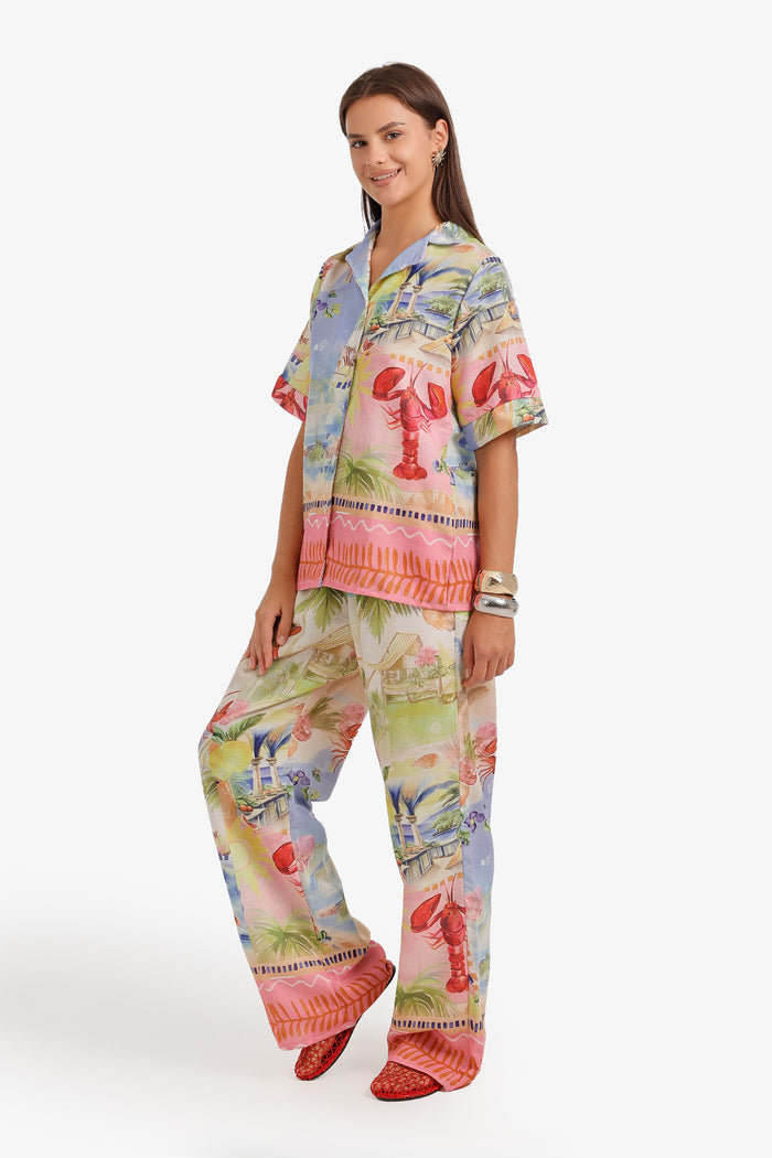 Tropical Print Beach Set