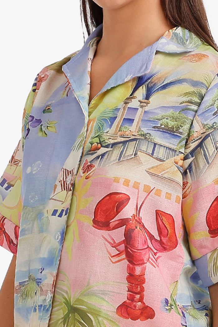 Tropical Print Beach Set