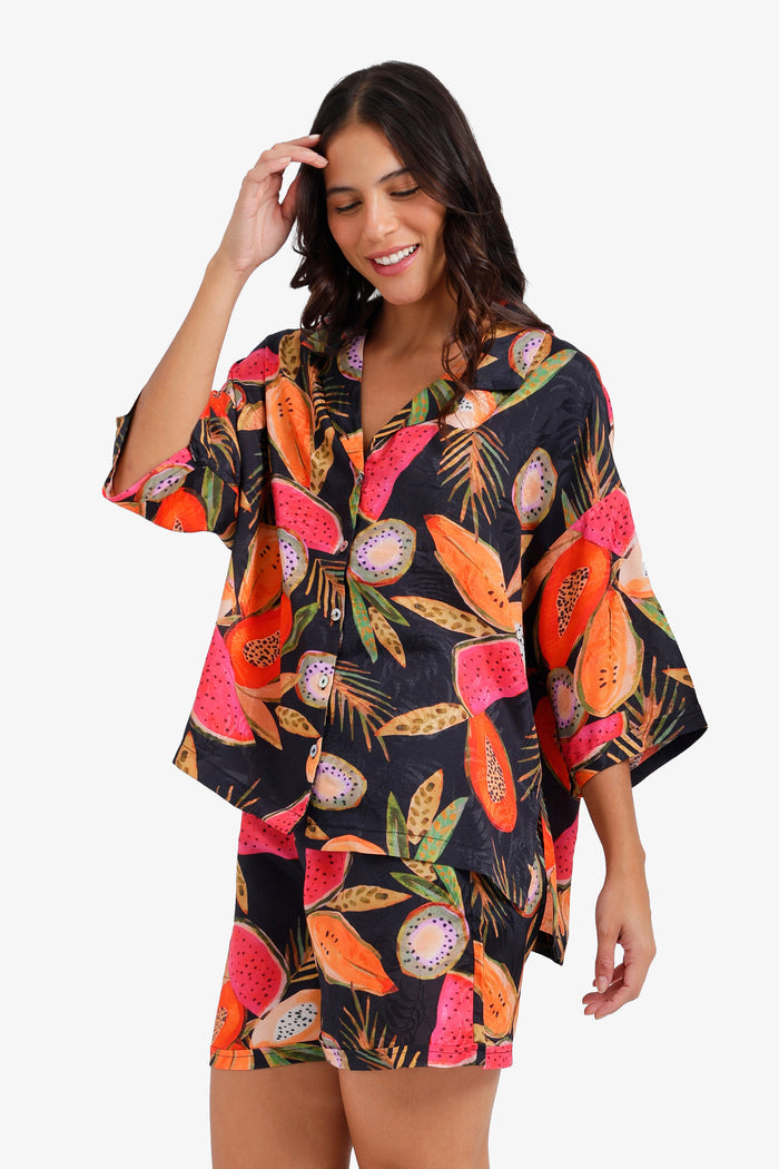Tropical-Print Pyjama Set