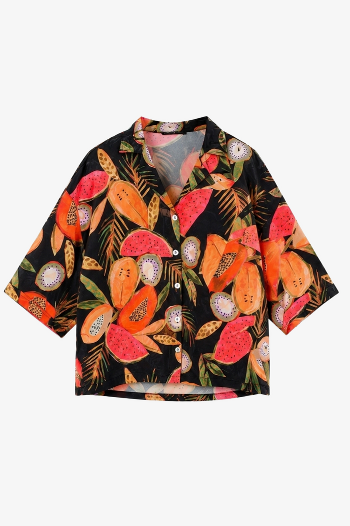 Tropical-Print Pyjama Set