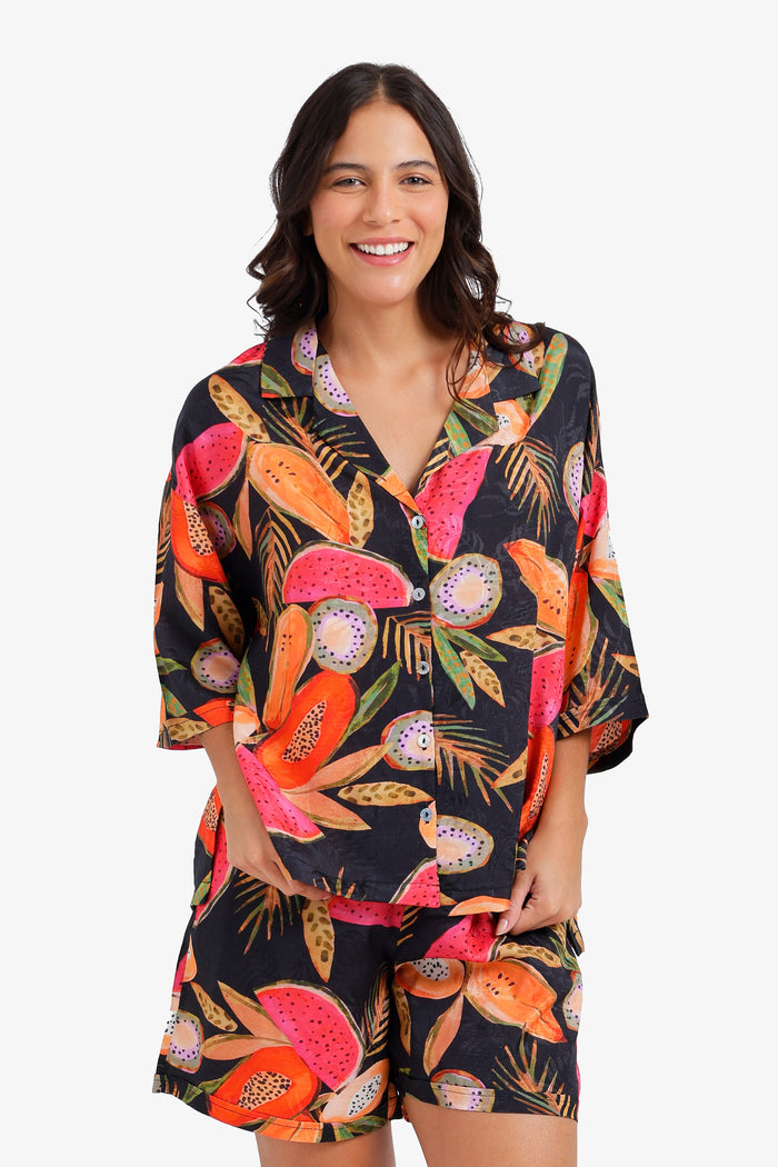 Tropical-Print Pyjama Set