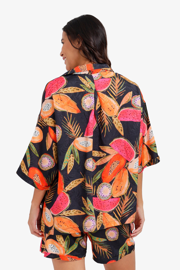 Tropical-Print Pyjama Set