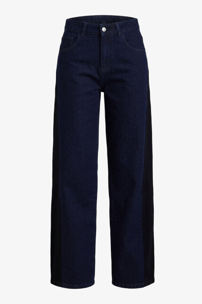 Two-Tone Denim Pants
