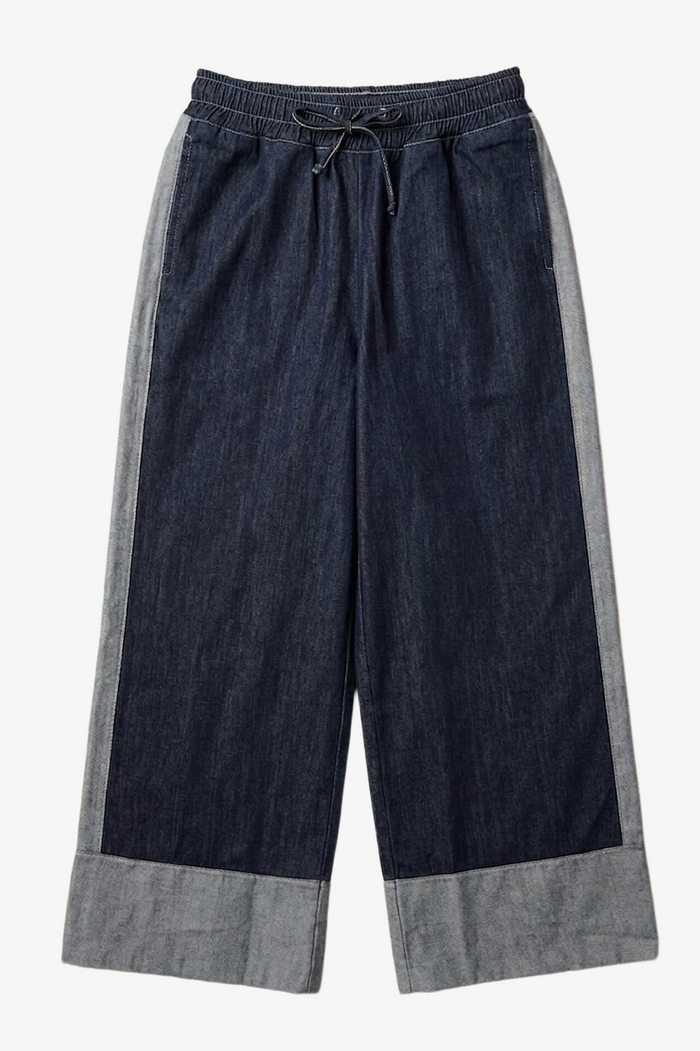 Two-Tone Denim Pants