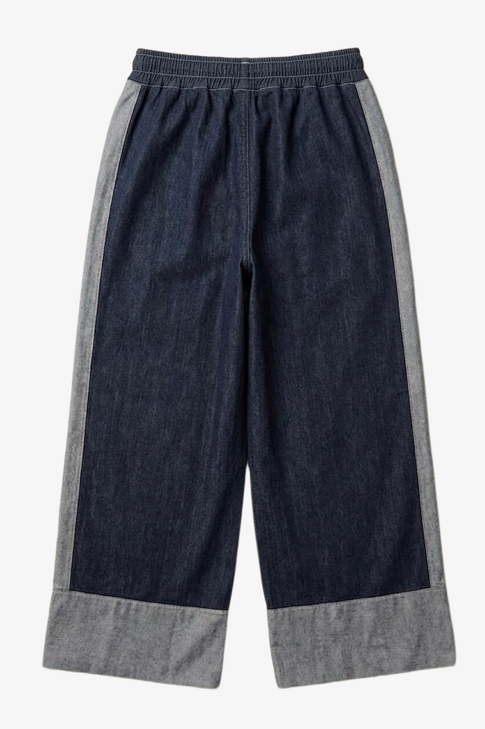 Two-Tone Denim Pants