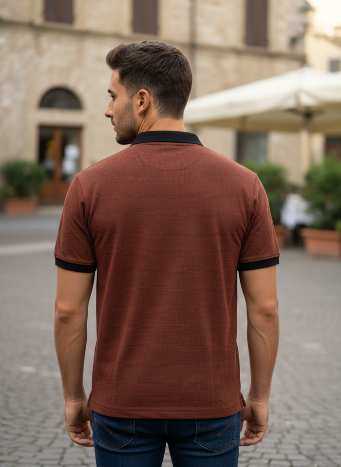 Two Toned 210 Gsm-Brown Polo