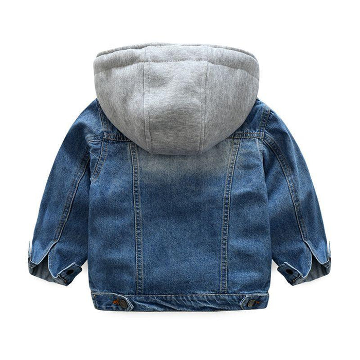 Unisex Denim Jacket With Attached Hoodie Boys Yo Baby Wholesale