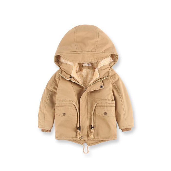 Unisex Hooded Fur-Lined Winter Parka Jacket Boys Yo Baby Wholesale