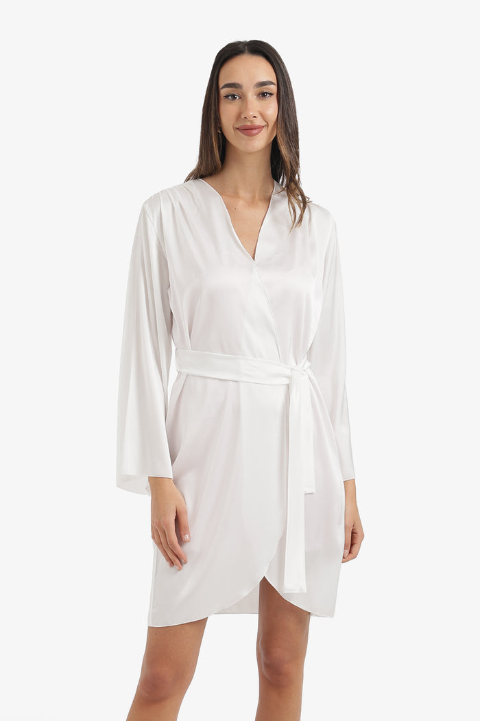 V-Neck Asymmetrical Robe