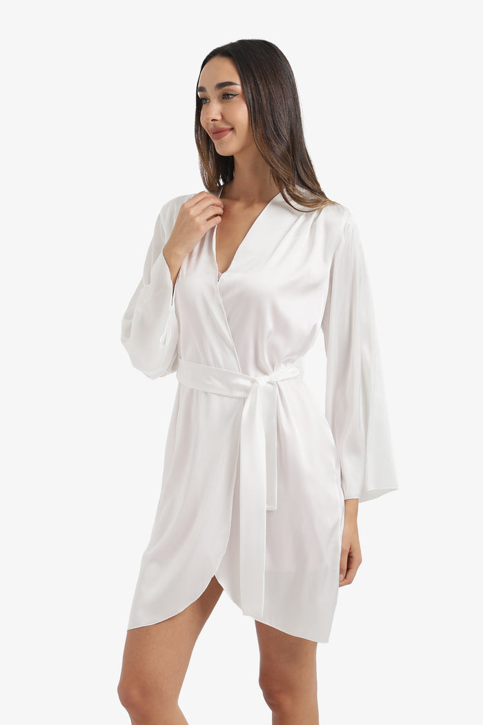 V-Neck Asymmetrical Robe