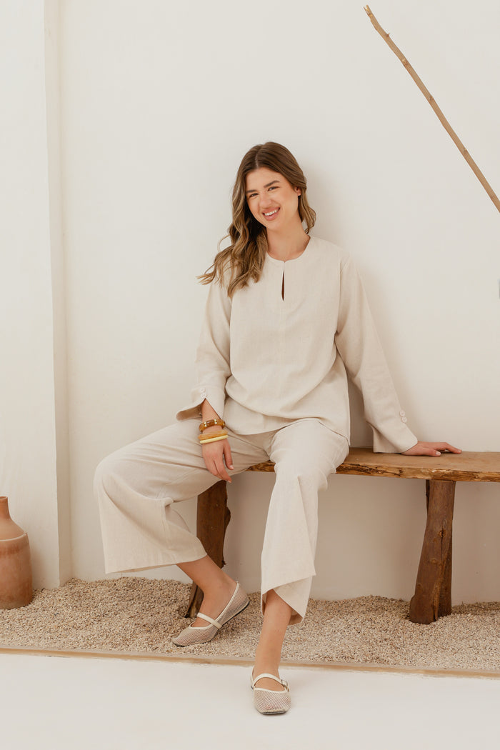 V-Neck Relaxed Blouse