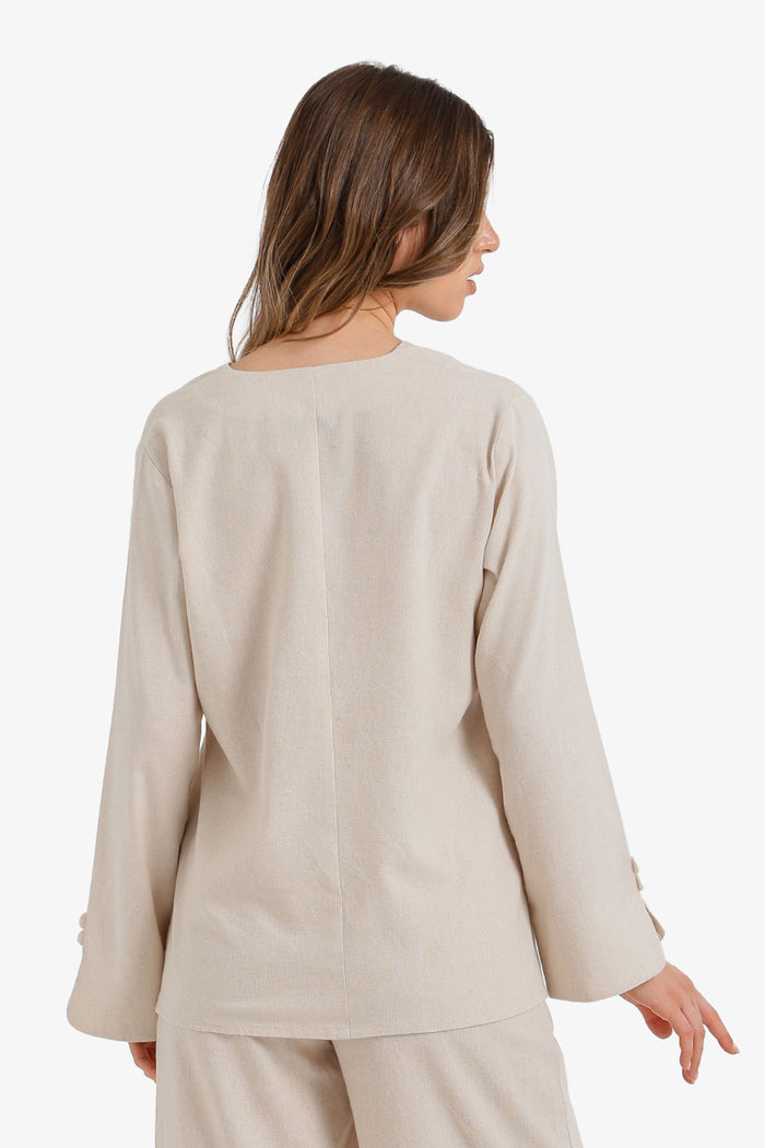 V-Neck Relaxed Blouse