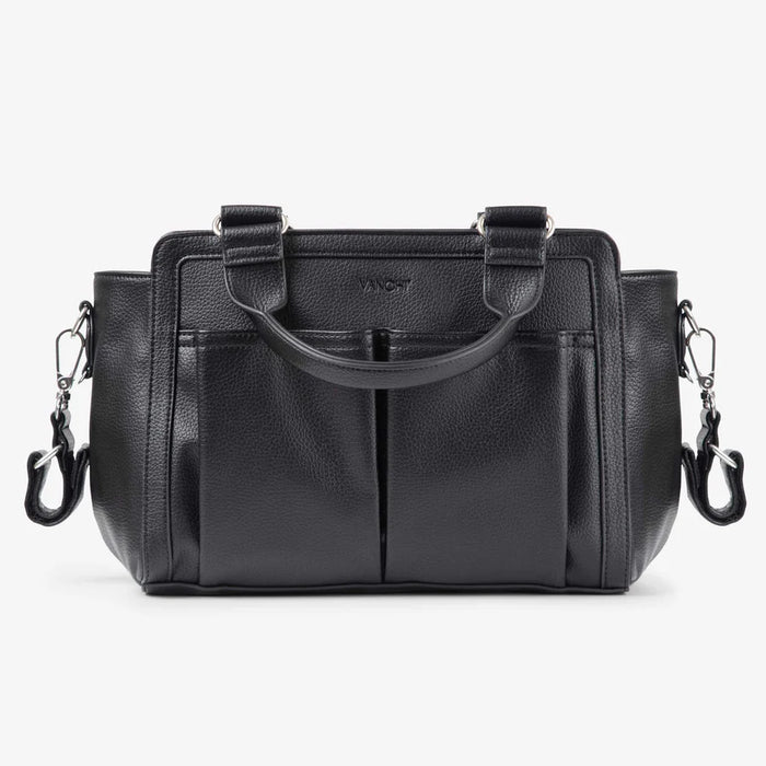 Vanchi Amelia Convertible Nappy Bag/ Pram Caddy - Black