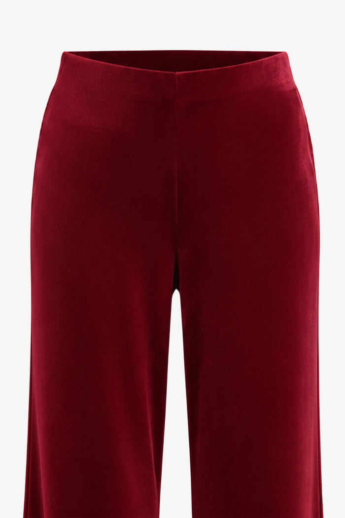 Velvet Wide-Leg Pants