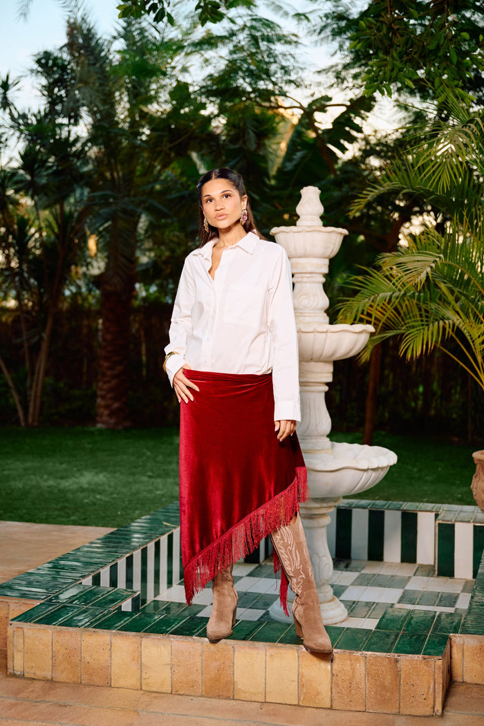 Velvet Wrap Kimono