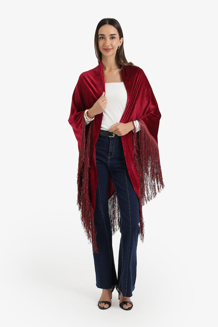 Velvet Wrap Kimono