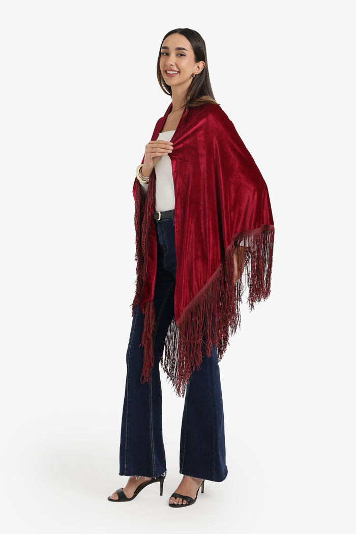 Velvet Wrap Kimono