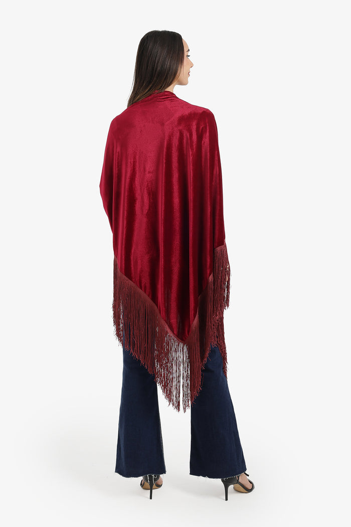 Velvet Wrap Kimono