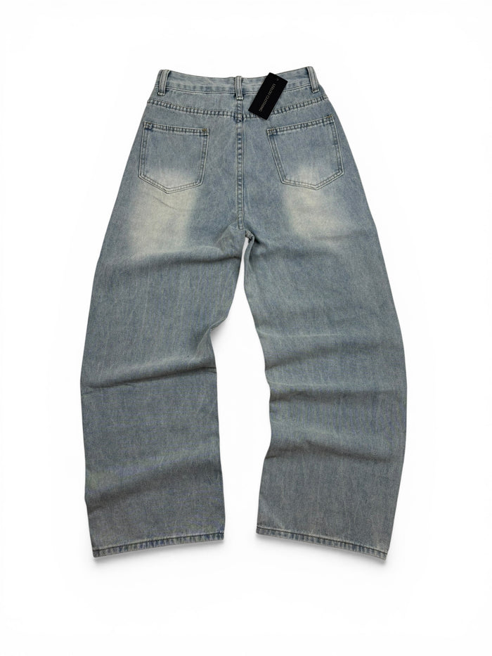 Vintage Flower Baggy Jeans