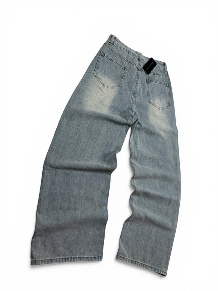 Vintage Flower Baggy Jeans