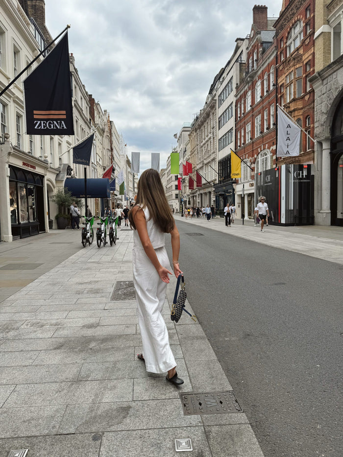 Vivky Vest Top - White Linen