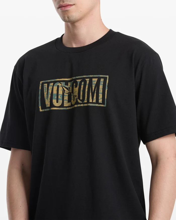 VOLCOM CHAOTIC SHORT SLEEVE TSHIRT (BLACK)