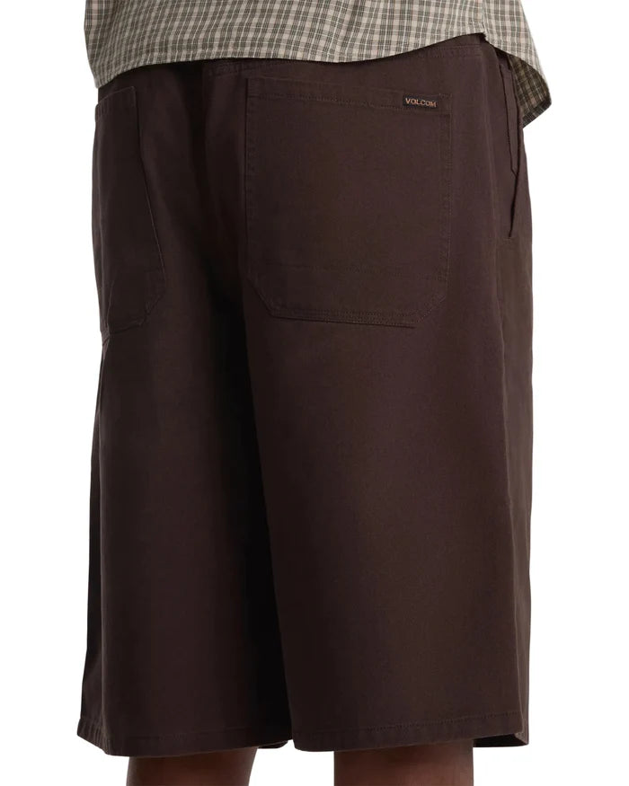 VOLCOM CHILLOW PLEAT ELASTIC WAIST SHORTS