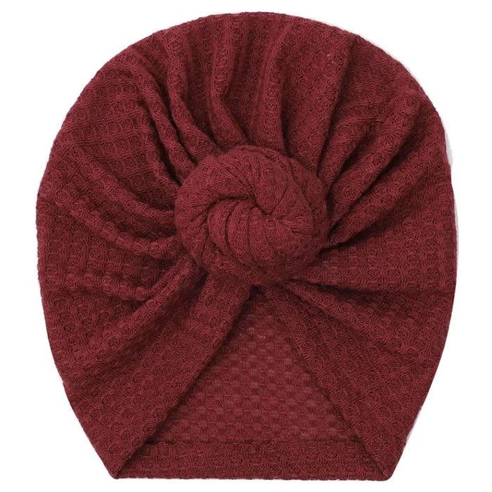 Waffle Knit Turban Yo Baby India Wine Red