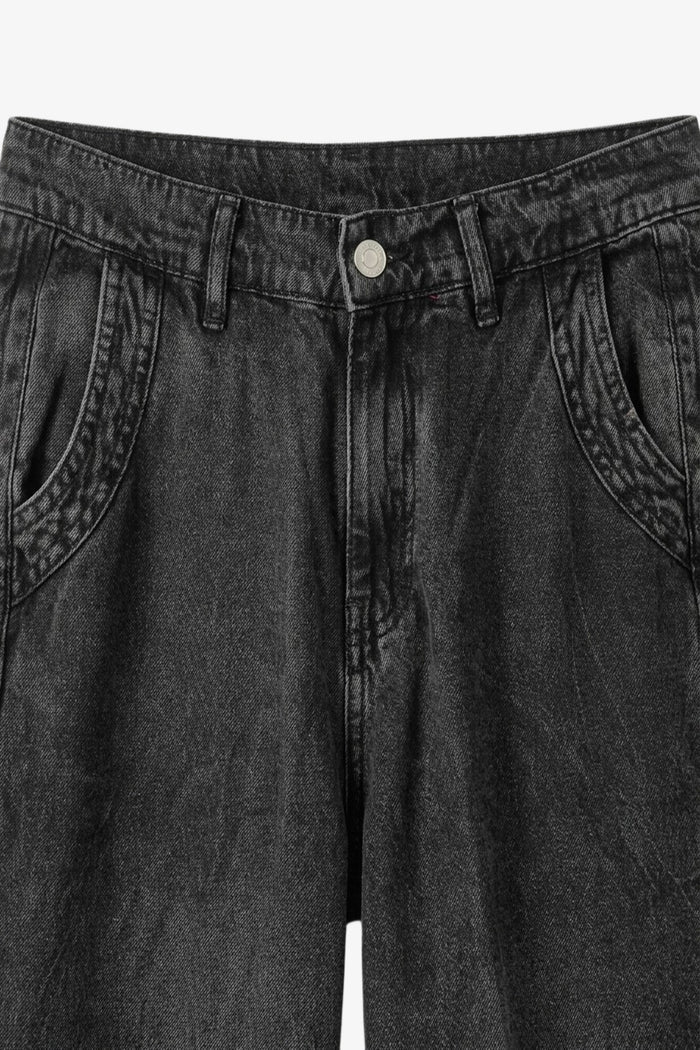 Washed Denim Pants