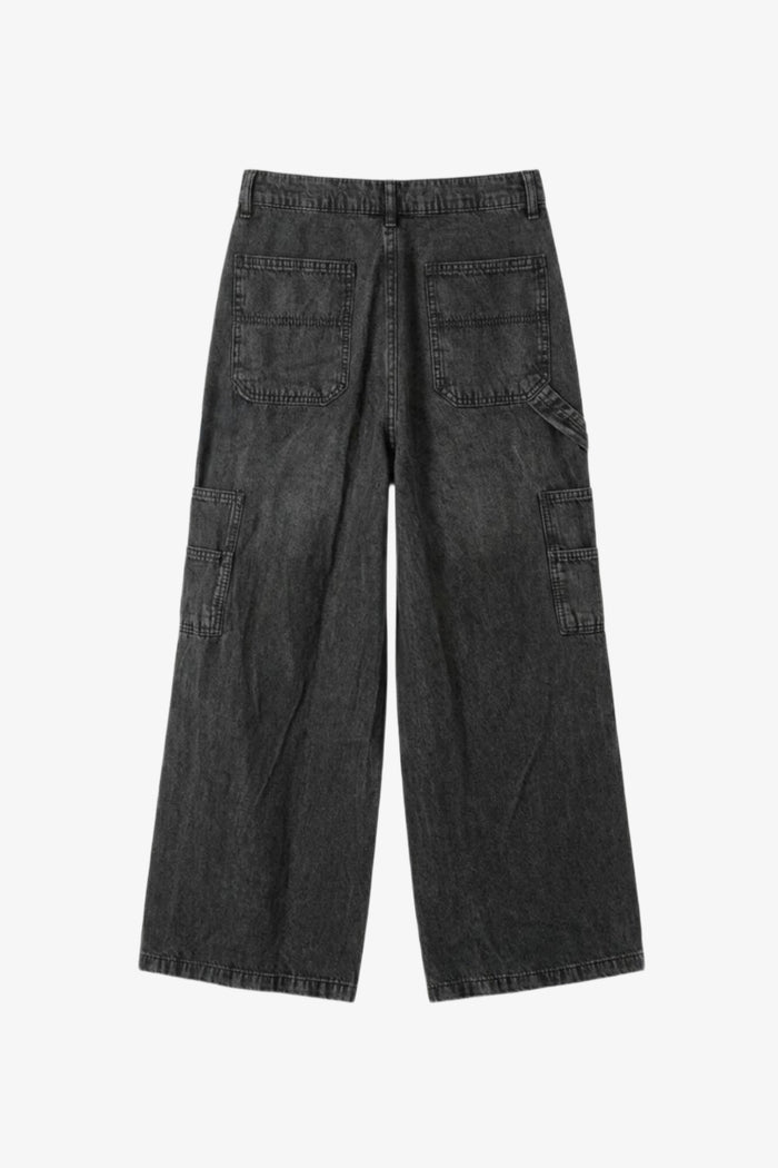 Washed Denim Pants