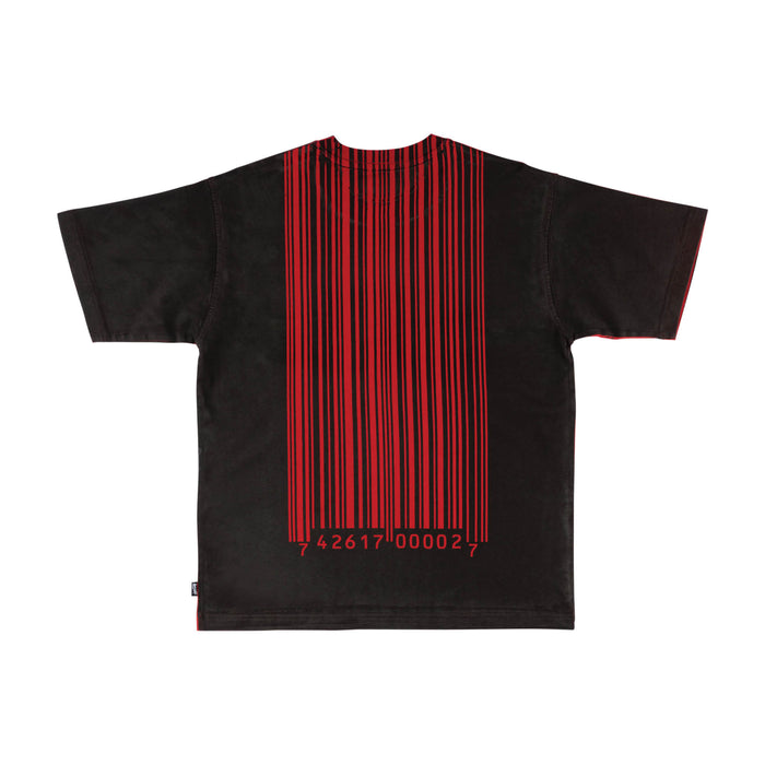 WELCOME X SLIPKNOT BARCODE OVERPRINT TEE (BLACK/RED)
