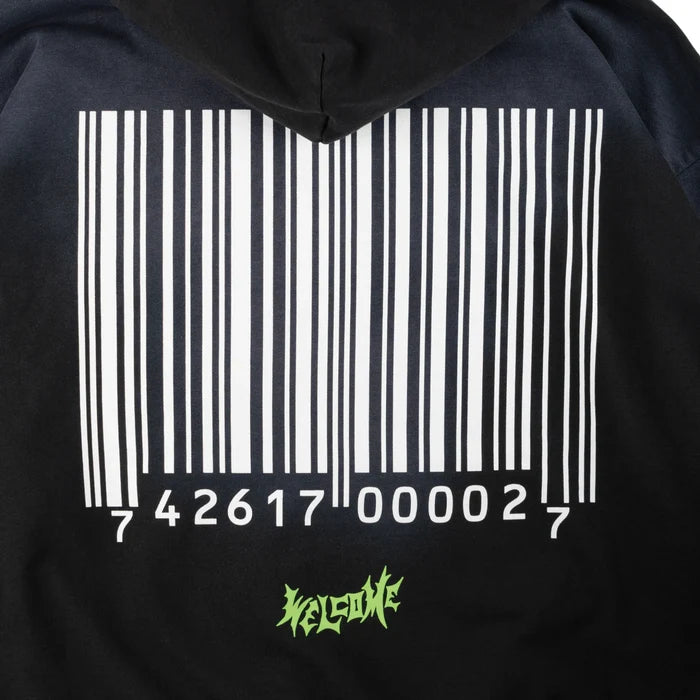 WELCOME X SLIPKNOT RAVENOUS SUN FADE HOODIE (BLACK FADE)