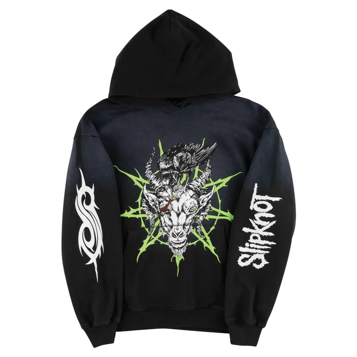 WELCOME X SLIPKNOT RAVENOUS SUN FADE HOODIE (BLACK FADE)