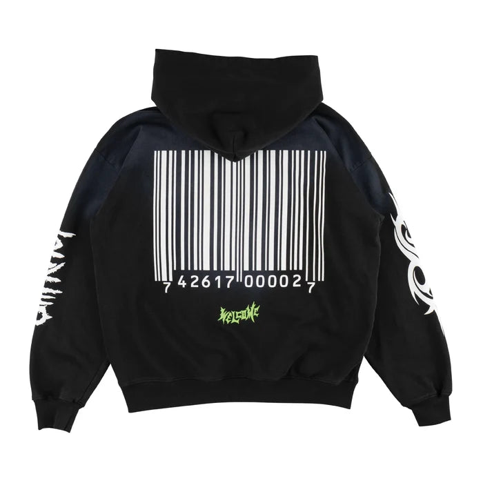 WELCOME X SLIPKNOT RAVENOUS SUN FADE HOODIE (BLACK FADE)
