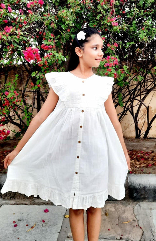 White Angel Sleeves Shirt Dress Dress Yo Baby Wholesale