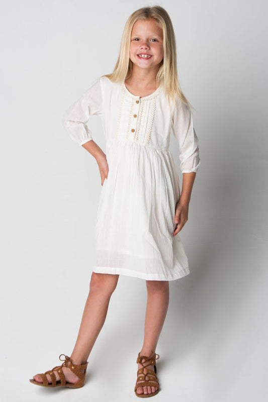 White Lace Detail Dress Dress Yo Baby Wholesale