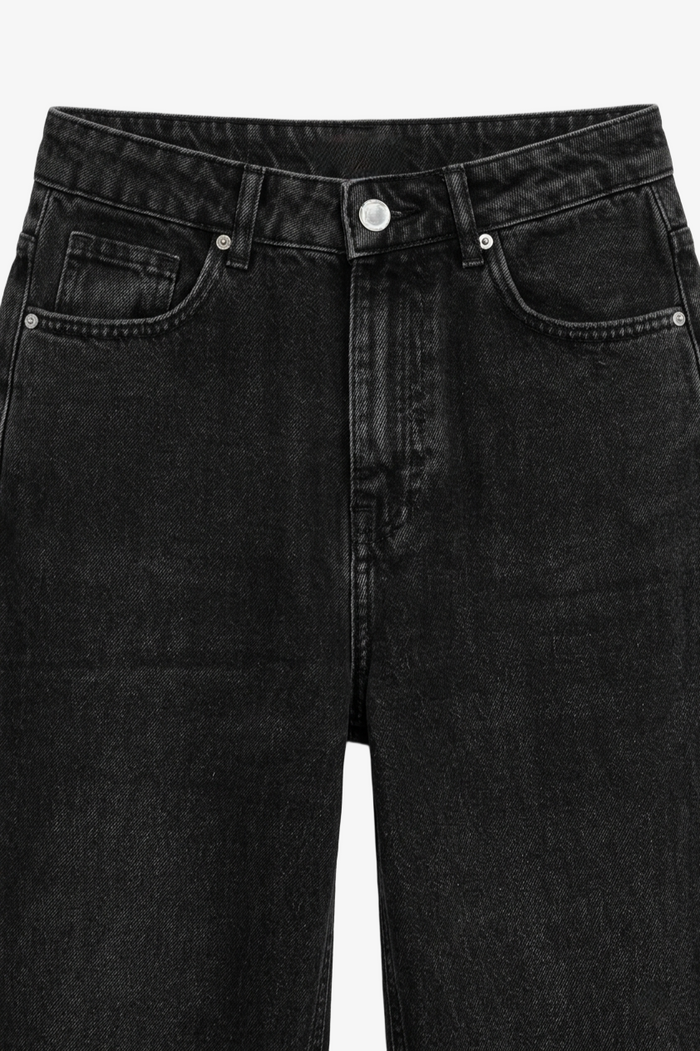 Wide-Leg Denim Pants