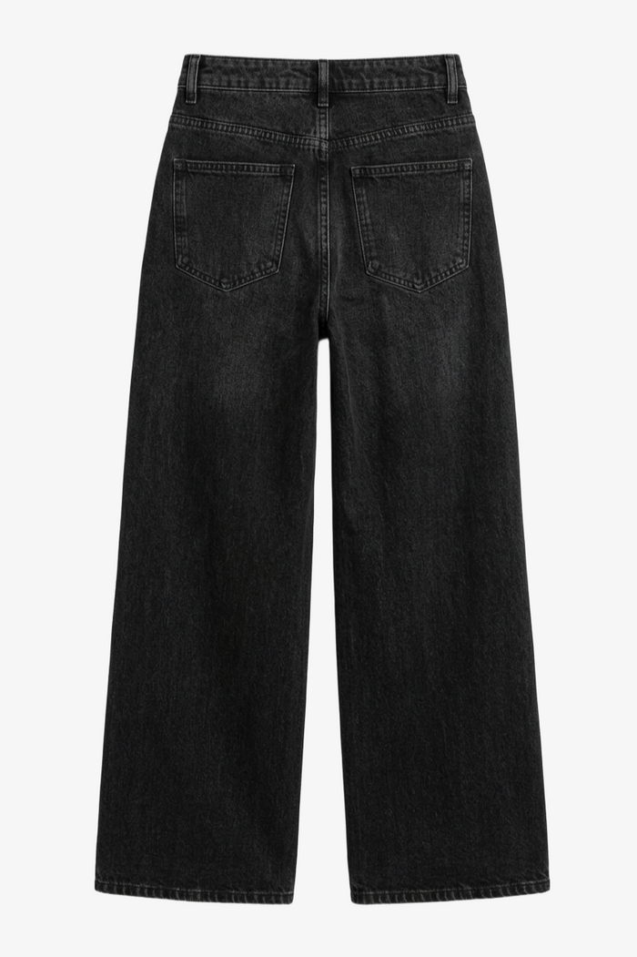 Wide-Leg Denim Pants