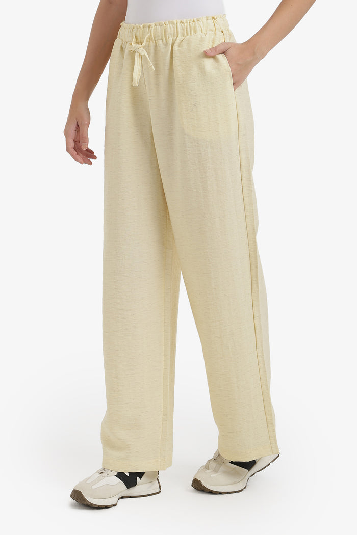 Wide-Leg Drawstring Pants