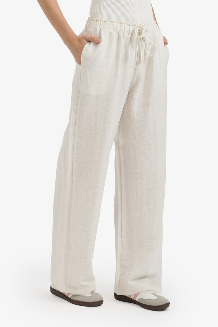 Wide-Leg Drawstring Pants