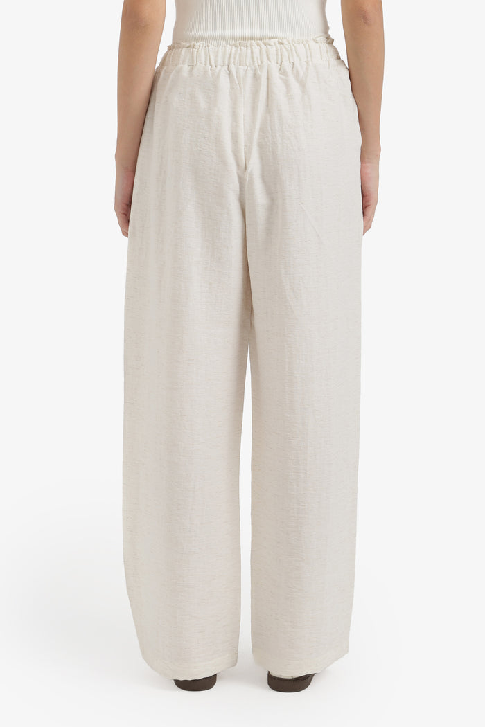 Wide-Leg Drawstring Pants