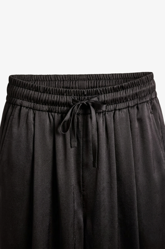 Wide-Leg Satin Pants