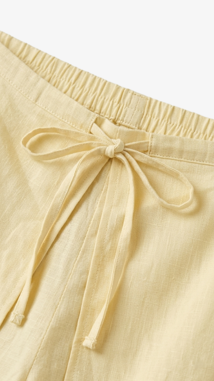Wide-Leg Wrap Pants