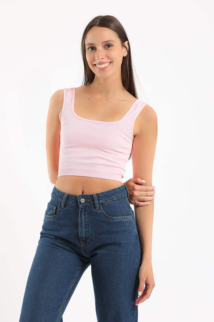 Wide Strap Crop Top