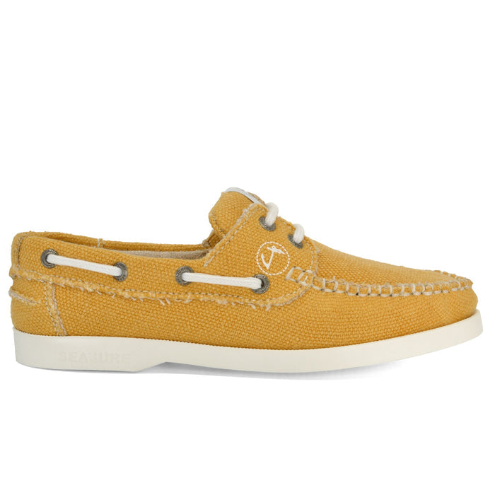 Women's vegan hemp boat shoe Saharun by Seajure - Side profile view