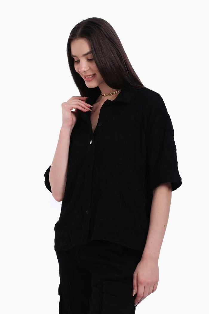 Woven Jacquard Beach Shirt